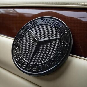 Gloss Black Metal Front Hood Badge | Mercedes W212 W213 W205 Bright Black Mercede