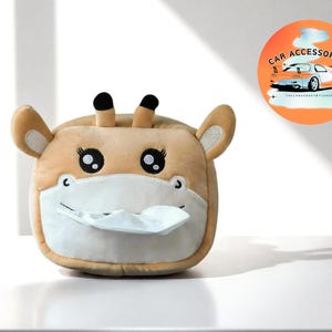 Scatola di fazzoletti di peluche a forma di animale / Porta tovaglioli carino / Portacarta universale per auto / Decorazione soffice per veicoli / Regalo accessorio decorativo per auto
