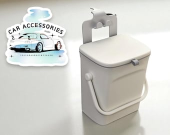Poubelle suspendue pour voiture | Organiseur de banquette arrière avec couvercle et support pour téléphone