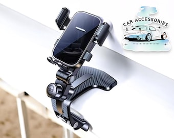 Draaibare telefoonhouder op dashboard | Universeel, stevig, ABS