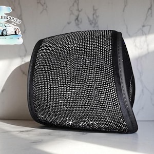 Glitzerndes Autositzkissen | Kristall Strass Kopfstütze Bezüge | Universal-Auto-Zubehör | Weiches Schaumstoffkissen | Geschenk für Fahrer