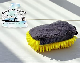Microfiber Chenille Car Wash Mitt | Scratch-Free Cleaning Glove