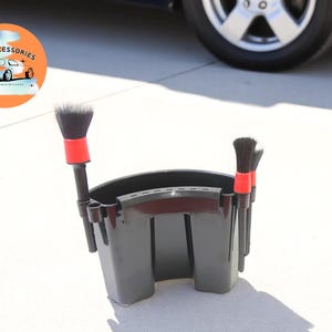 車用ディテーリングブラシホルダー | マルチスロットオーガナイザー | 自動車用クリーニングツールビン | 機能的な車内収納 | 持ち運びに便利なアクセサリーキット