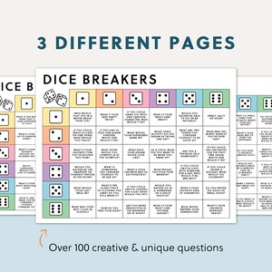 Ice Breaker Game | Dicebreakers | Instant Download | Dice Game | Work ...