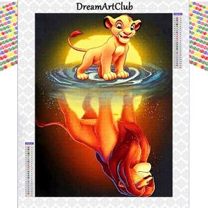 Simba Diamond Painting Kit: Lion King 5D DIY Art