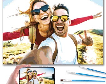 Custom Paint By Numbers Kit: Personalized Photo Gift