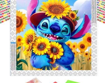 Stitch Diamond Painting Kit: 5D DIY Art, Home Decor