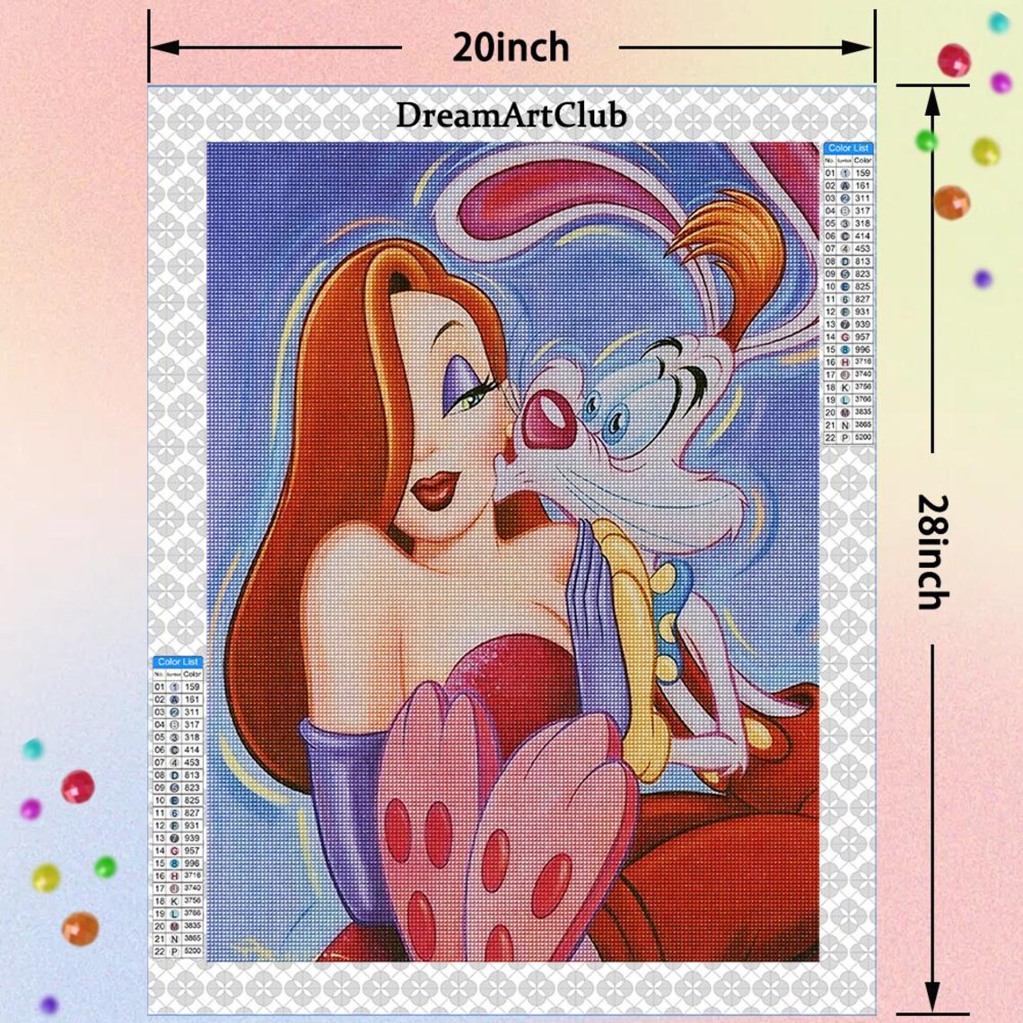 Rogger Rabbit Decor Who Framed Roger Rabbit Diamond Painting Kit: Home Decor,birthday Gift ...