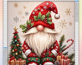 Gnome Diamond Painting Kit: Christmas Decor,Christmas Gifts