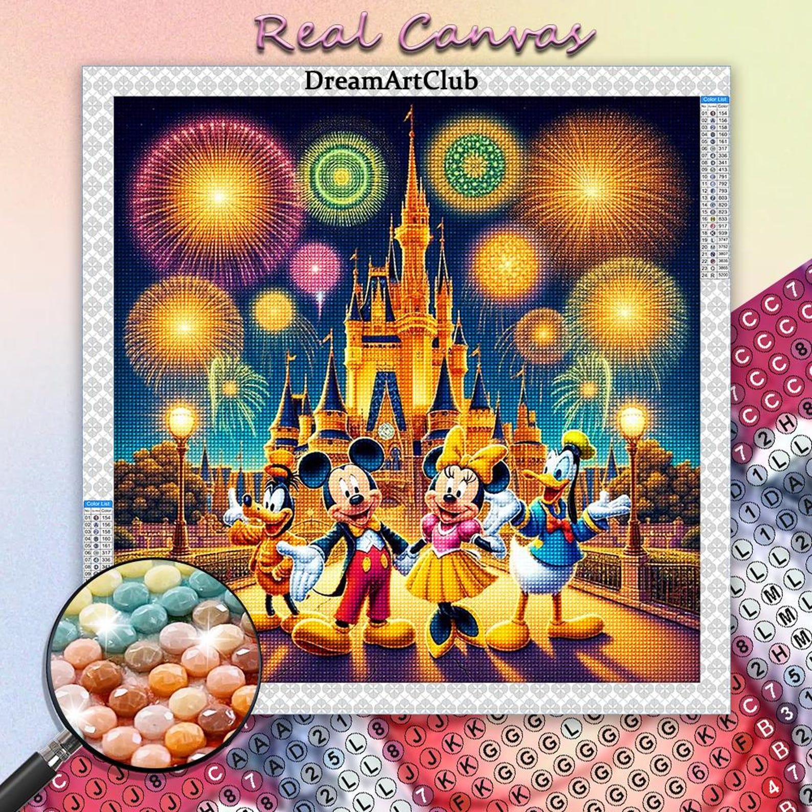Mickey Mouse Castle Diamond Painting Kit: 5D DIY Art - Etsy