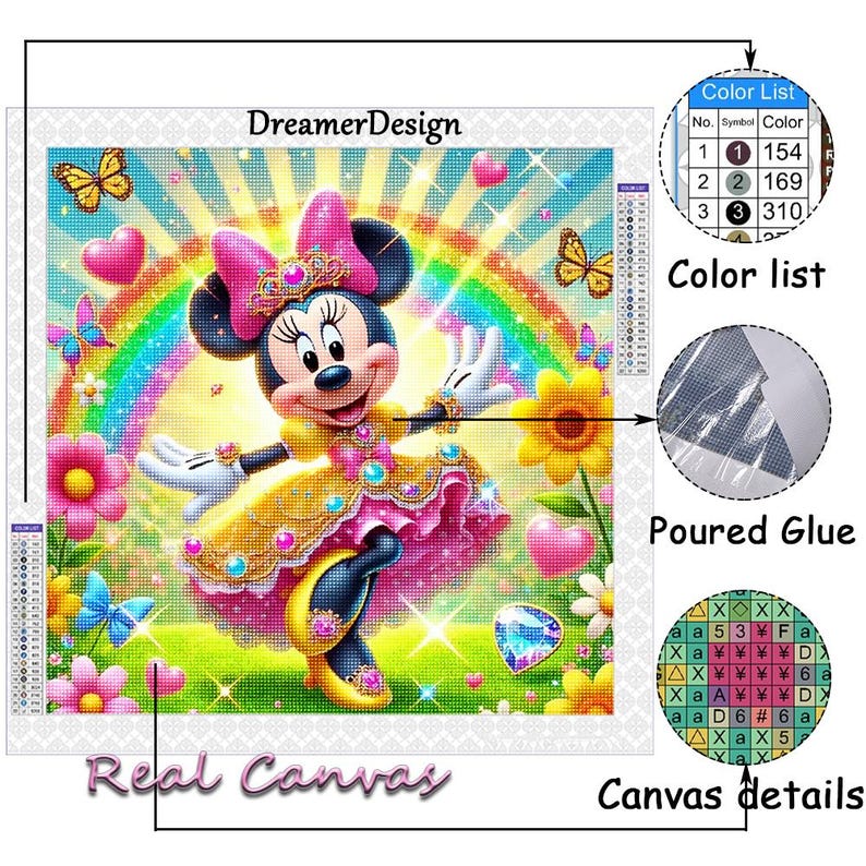 Minnie Mouse Diamond Painting Kit: 5D DIY Home Decor - Etsy