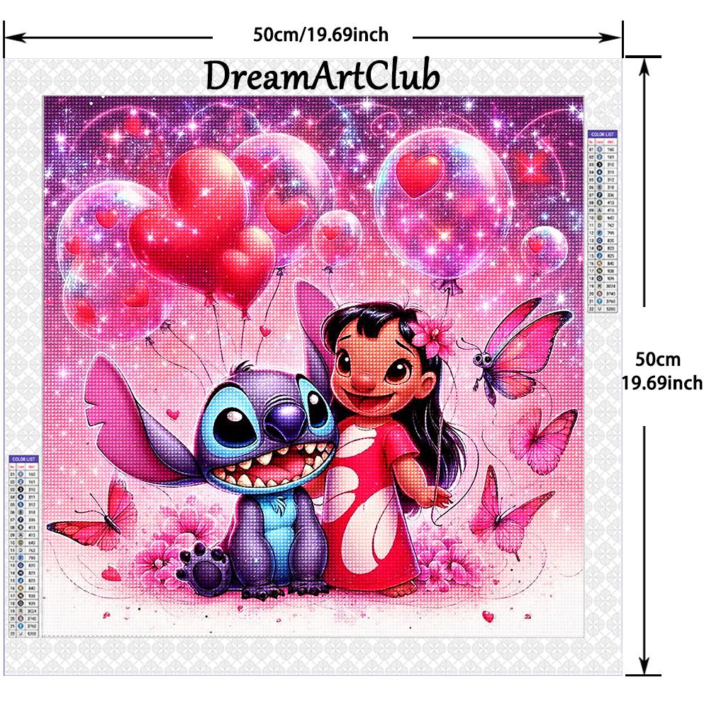 Kit de Peinture Diamant 5D - DIY - Stitch - Multicolore - Pour Adultes et Enfants - Décoration Murale