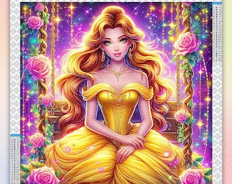 Kit Diamond Painting 5D Per Adulti: Cuore E Fiori Glitter Rosa Con Scritta Happy Mother's Day, 30x40cm - 4