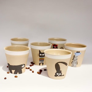 Custom Hand Painted Animal Portrait Mug Hand painted Cup Ceramic Mug Handmade Pottery Coffee Cup Ceramic Cat Monkey Coffee Cup Birthday Gift