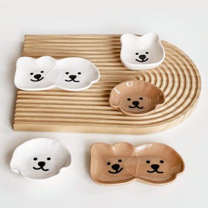 Cartoon Puppy Ceramic Jewelry Plate Dog Ceramic Ring Dish Animal Pottery Gift Jewelry Plate Unique Home Decor Anniversary Gift for her