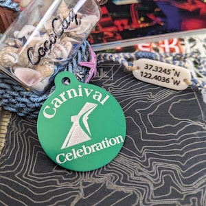 Carnival Cruises | Keepsake Metal Cruise Tags | Customizable | Backpack | Luggage | Keychains | Show off your Travel!