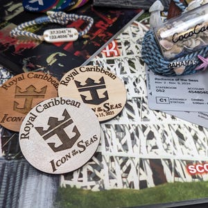 Personalized Royal Caribbean Cruise Magnet: Wooden Cruise Souvenir