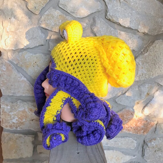 Crochet Octopus Hat Ready to Ship 