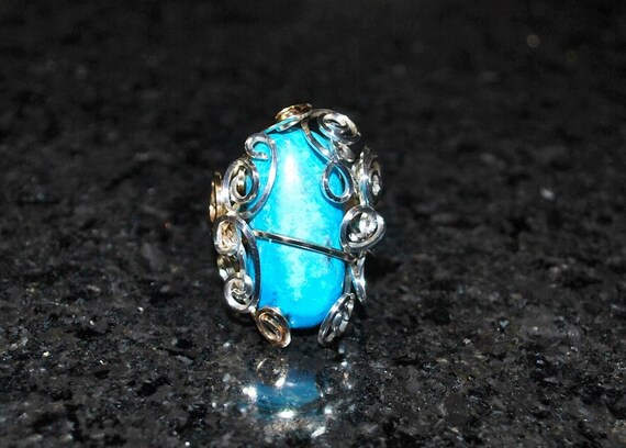Ubright Boho Juego de collar y pendientes de turquesa con cadena de tallado para mujeres y ni/ñas. Plata