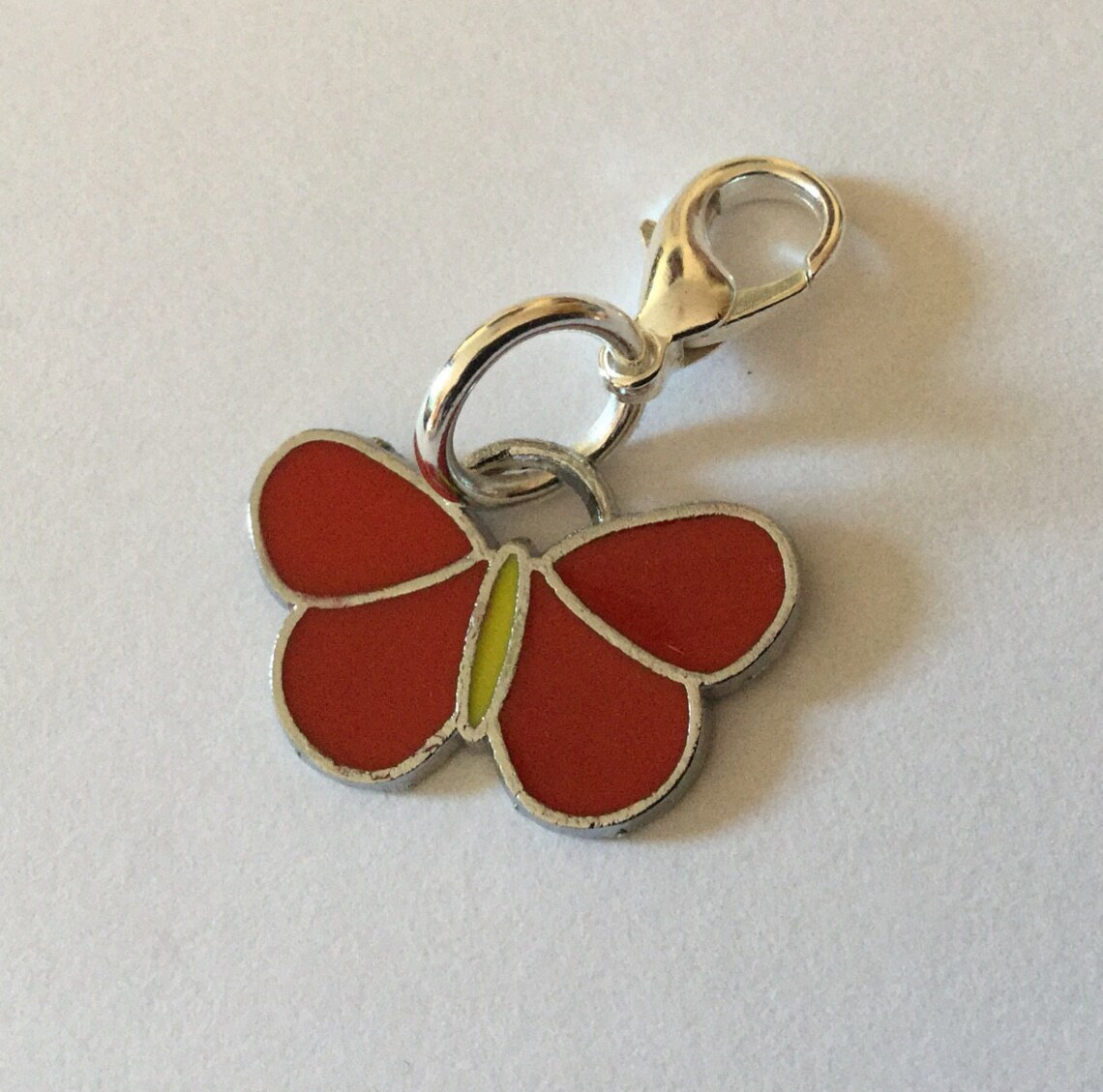 Red Butterfly Zip Charm Zipper Clipon Purse Handbag Etsy