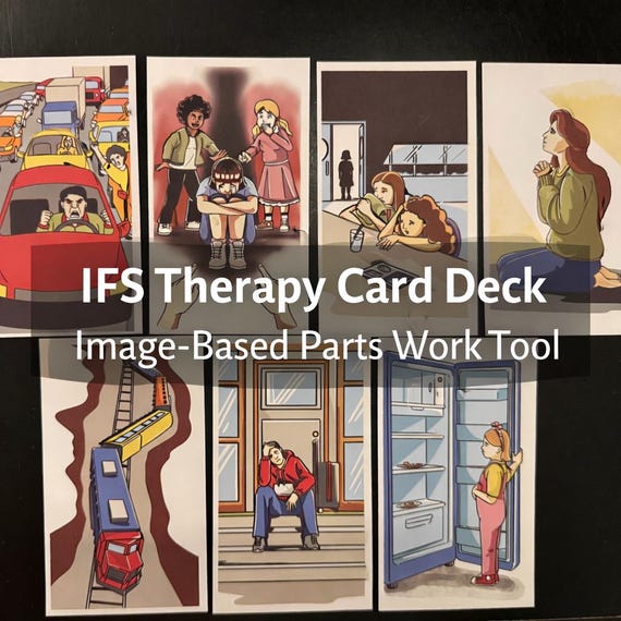 IFS Therapy Card Deck for Parts Work | Trauma-Informed Image Cards for Therapists & Self-Reflection
