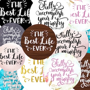 The best life ever/2 Tim 4-5/1 + 1.5 inch (25,38 mm)circles/ Printable download /Jw gifts/pendants, cabochons, badges,magnet,bottle cap