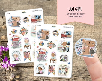 Decorative sticker /Pioneer stickers/sticker sheet/ Pioneer gift/new publisher gift/JW girl collection