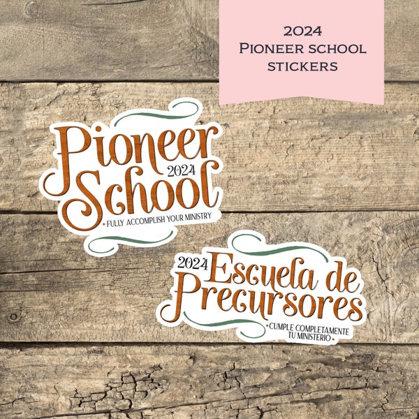 Pioneer school 2024/ Escuela de precursores /Waterproof Laminated Sticker/Bible inspired sticker/Jw gift