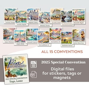 Diseño de la convención especial 2025 para calcomanías, imanes, etiquetas y más, todas las convenciones, obsequio de JW, obsequio de la convención, descarga digital