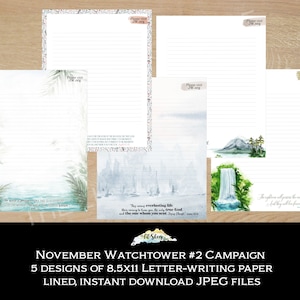JW Un mundo mejor está cerca/Escribir cartas en papel imprimible/Ministerio/Jw regalo/ Papel imprimible/ Descarga digital
