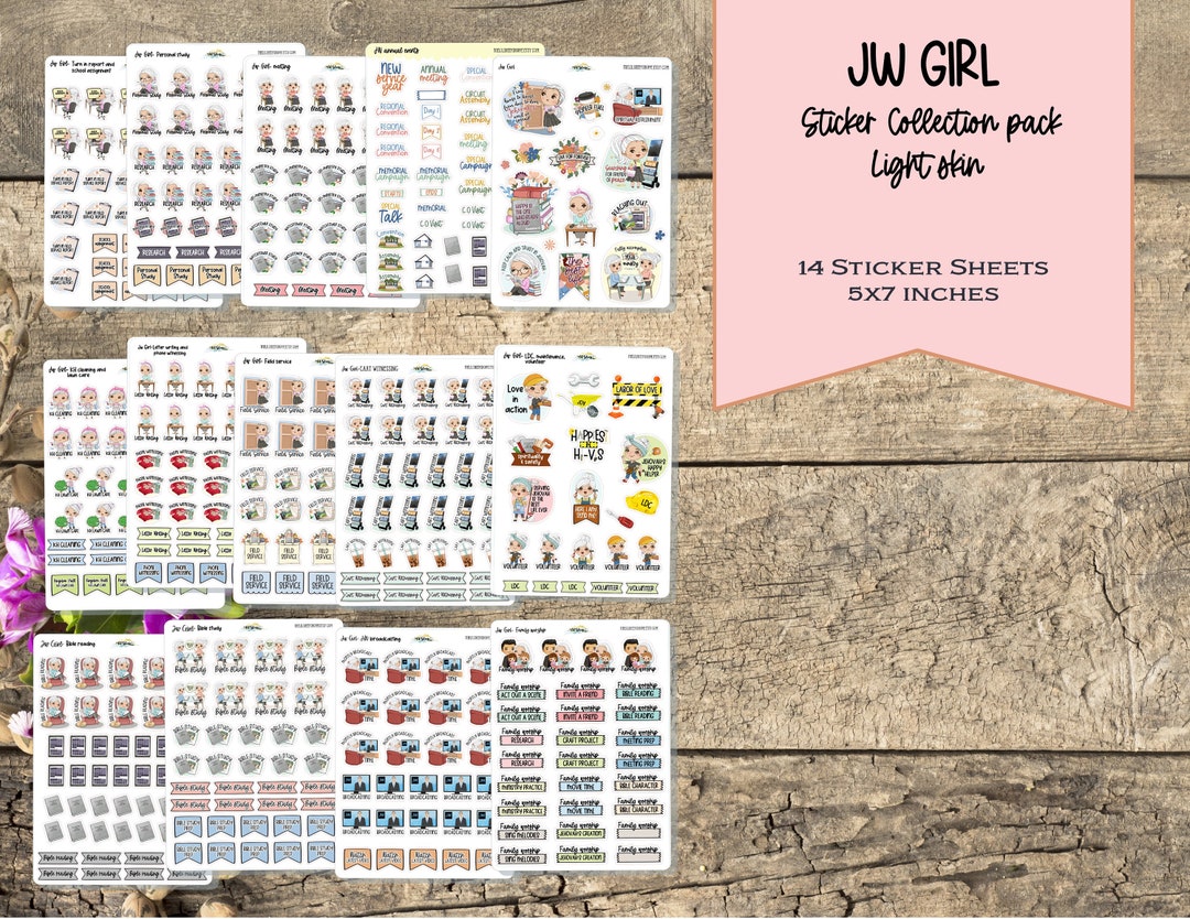 14 JW Sticker Sheets/ JW Annual Events and More /planner Stickers ...