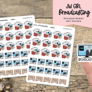 JW Broadcasting Planner stickers /Pioneer stickers/sticker sheet/JW girl collection