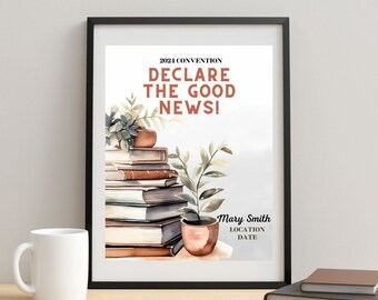 JW 2024 Convention, Declare the Good News, Print Art, JW Baptism, Printable Art, Digital Download