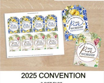 Étiquette-cadeau Convention de culte pur 2025/Étiquette-cadeau Jw/Carte imprimable/Carte de voeux/Téléchargement numérique