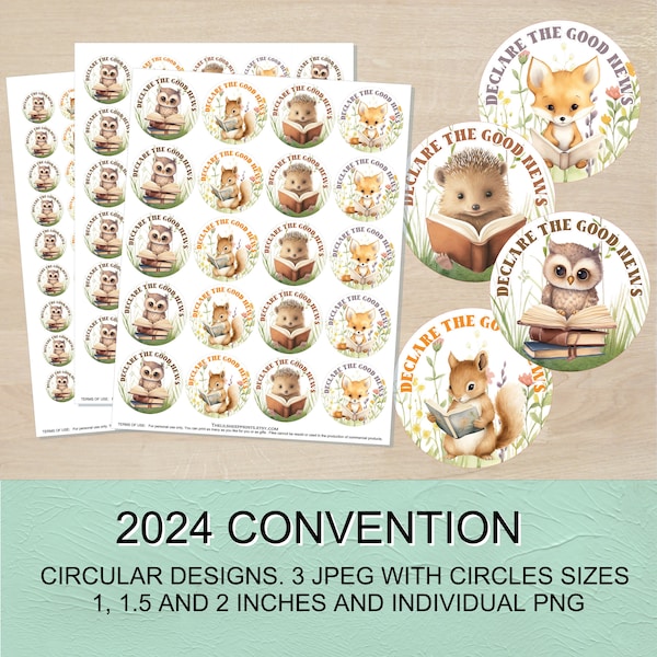 2024 Declare the Good News Circular designs for DIY projects, sticker, cupcake toppers, keychain, Digital file