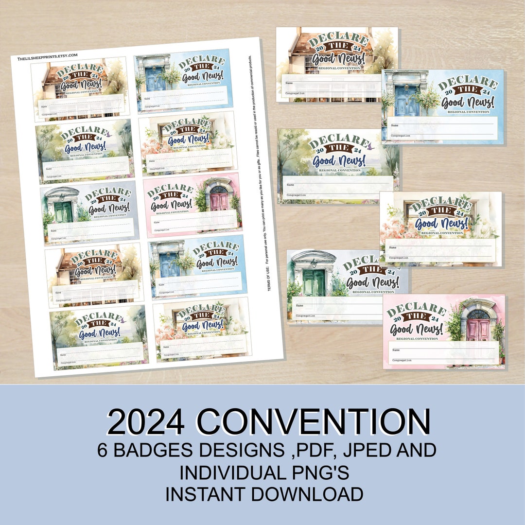2024 Declare the Good News Convention Badges, Name Tag, Printable File