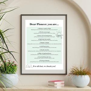 Jw Pioneer gift/Appreciation gift Printable Art/Modern Wall Print/ Digital Download/ Wall decor/Gift