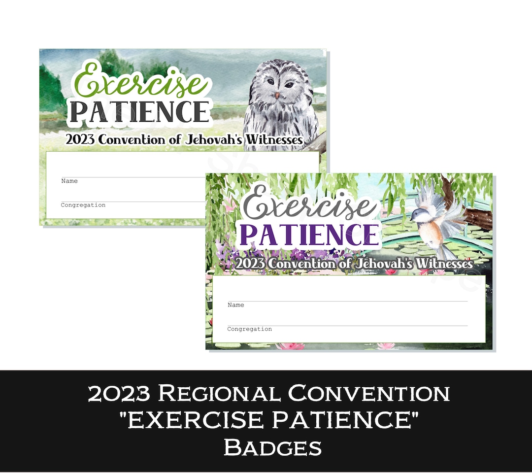 2023 Exercise Patience Convention Badges Name Tag Etsy