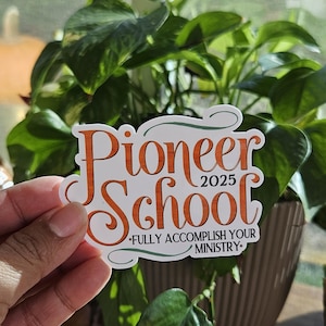 École pionnière 2025/Escuela de précurseurs/Autocollant laminé imperméable/Autocollant inspiré de la Bible/Cadeau JW