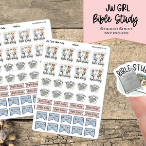Bible study Planner stickers /Pioneer stickers/sticker sheet/JW girl collection