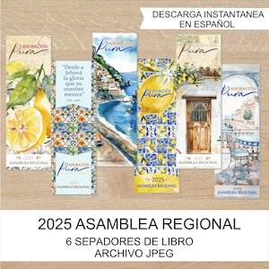 2025 Adoracion Pura Asamblea separadores regionais de libro, 6 disenos , arquivo digital