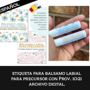 Etiquetas de Balsamo labial Para precursor/Prov 10:20/Jw Regalo para precursor/ Archivo digital