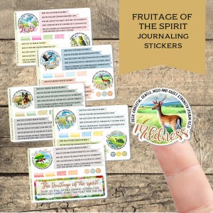 Fruitage of the spirit Journaling sticker sheet/Sticker/Personal Study stickers /White matte stickers/Jw gift