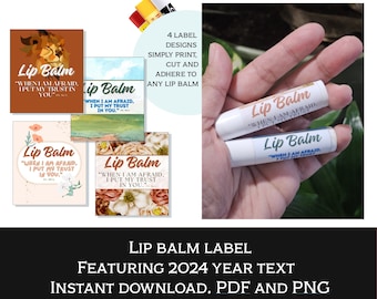 Lip balm printable labels/2024 year text/Jw Pioneer  gift/ Printable file/diy sticker