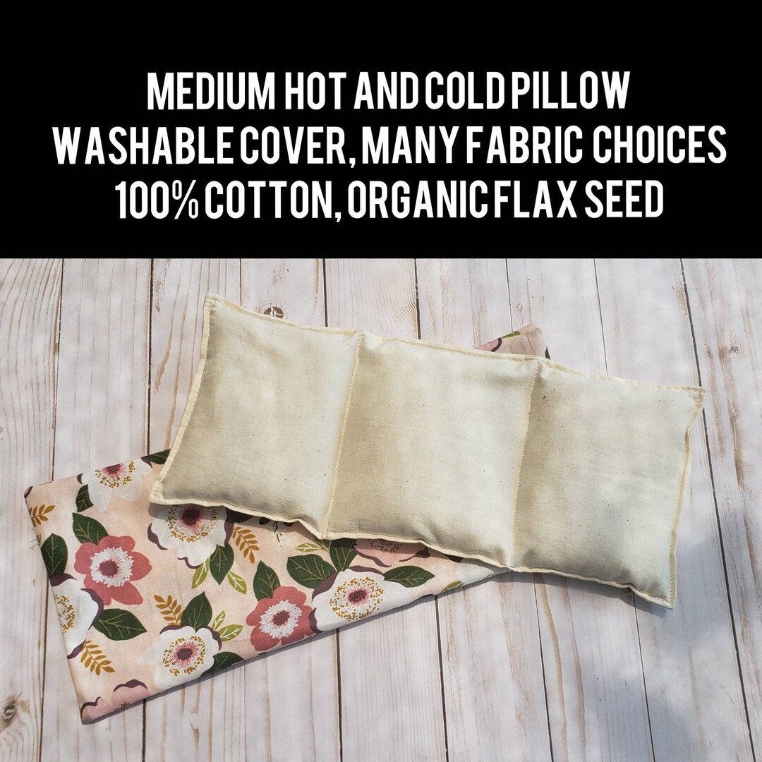 Weighted Pillow, Organic Flax Seed and Rice Pillow ,removable Cover