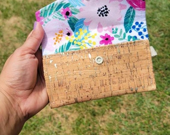 NEW Tracts holder, JW kh Invitation and contact card holder/wallet/Mini wallet/JW Gift/Pioneer gift/ Cork and flowers
