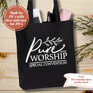 Tote Bag, Pure Worship, Special Convention/JW Gift/Personalized Tote bag/Jw Convention
