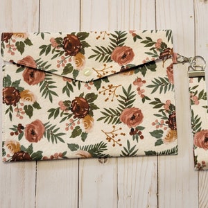 Porta revistas, folletos, tarjetas de contacto y porta invitaciones/Billetera personalizada/Porta invitaciones de campaña/Porta JW/Floral boho