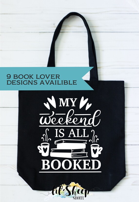 Personalized book Bag/Book Bag/Library Bag/Book lover Etsy