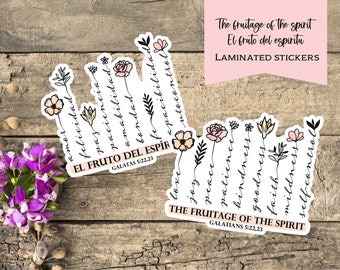 The fruitage of the Spirit Sticker/El fruto del espiritu/Waterproof Laminated Sticker/Bible inspired sticker/Jw gift